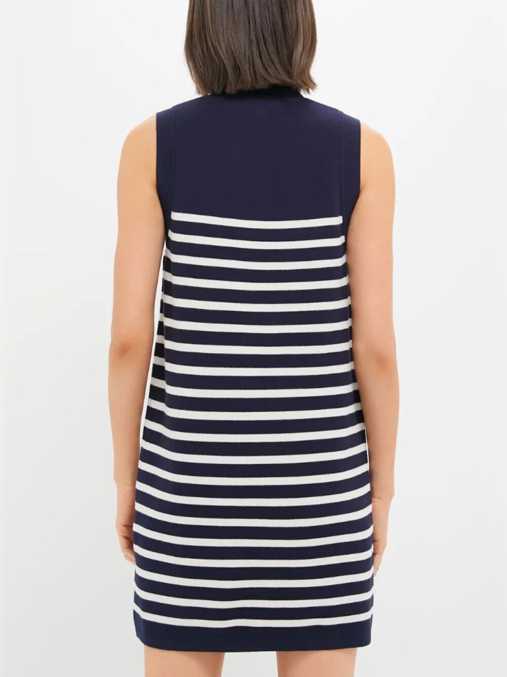 Tuckernuck Navy and White Stripe Knit Marie Dress Nautical Old Money Stretch XL - Picture 2 of 9